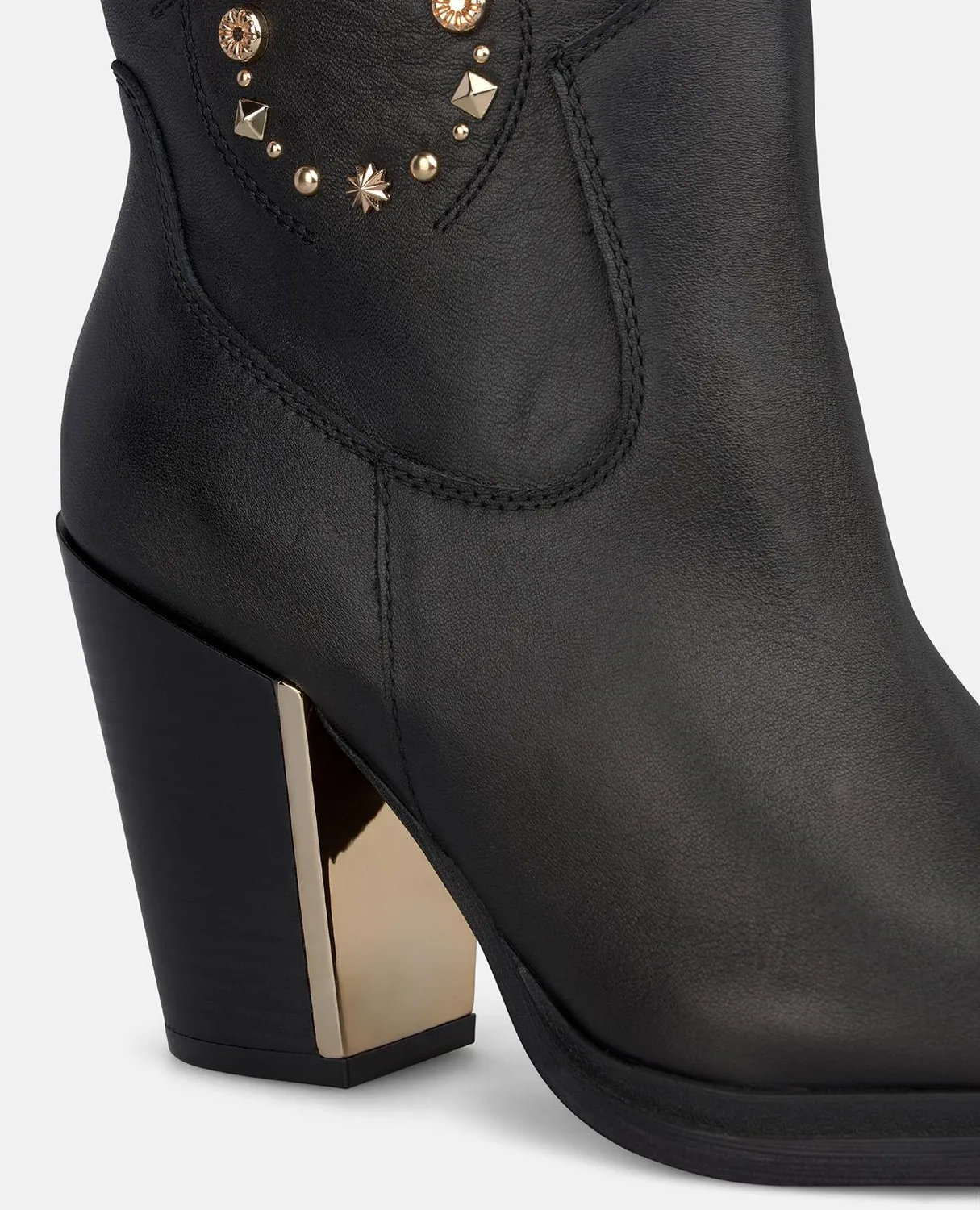 Alma en Pena I260789 bottes cowboy noir cloutées