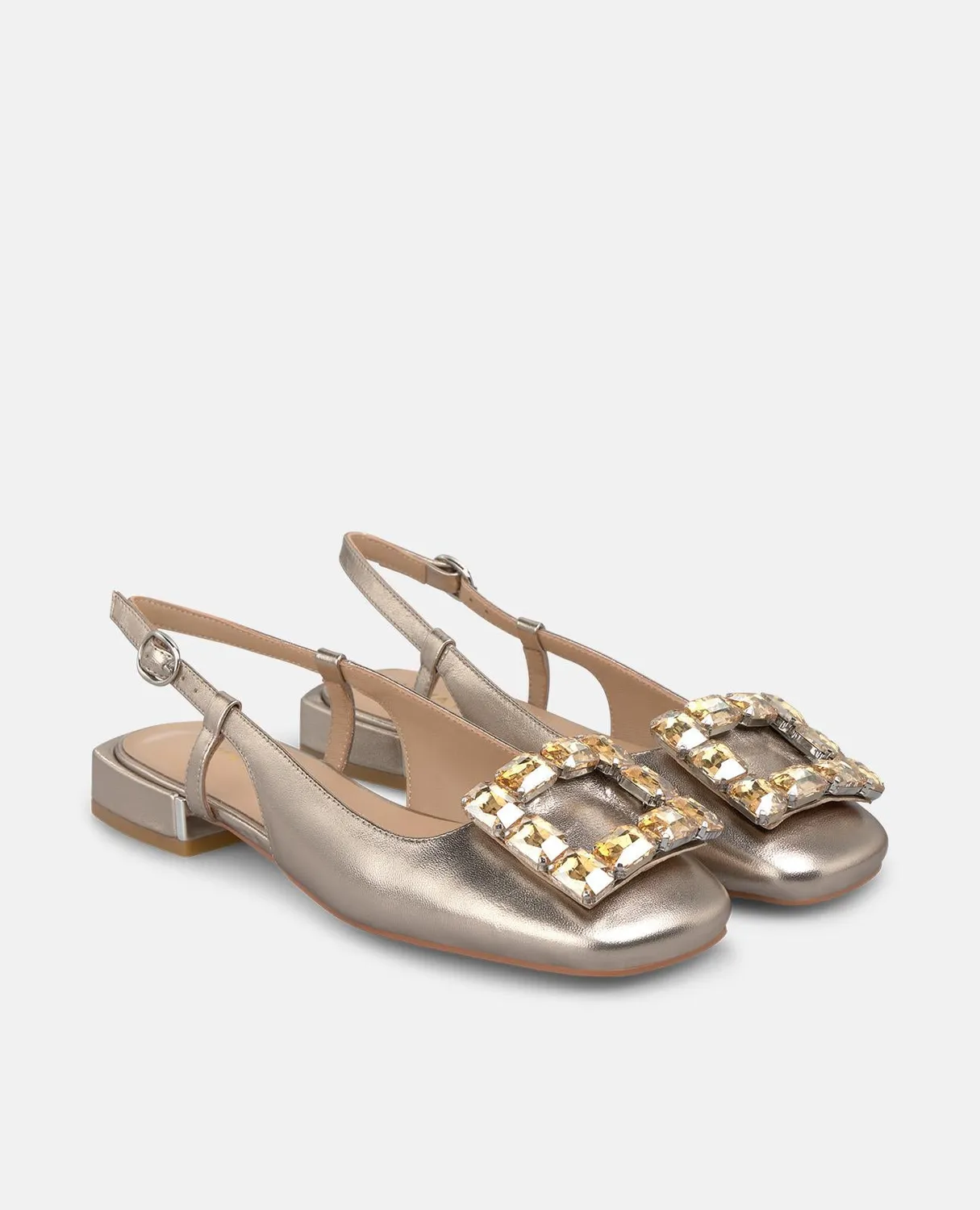 Alma en Pena V261101 escarpins plats bronze cuir 2 cm