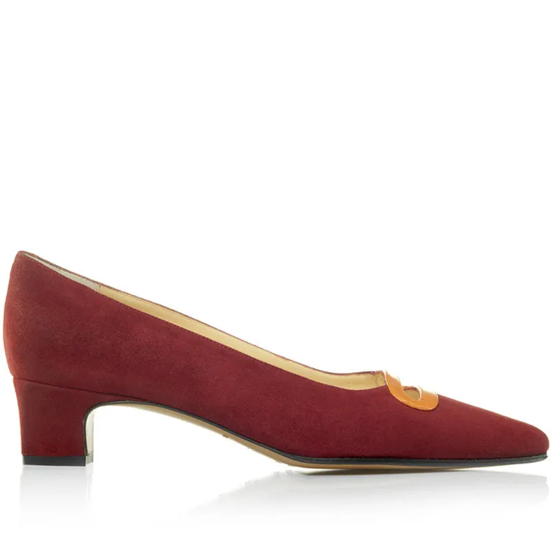 Bégum Paris Vénus escarpin carmin talon 4 cm boucle
