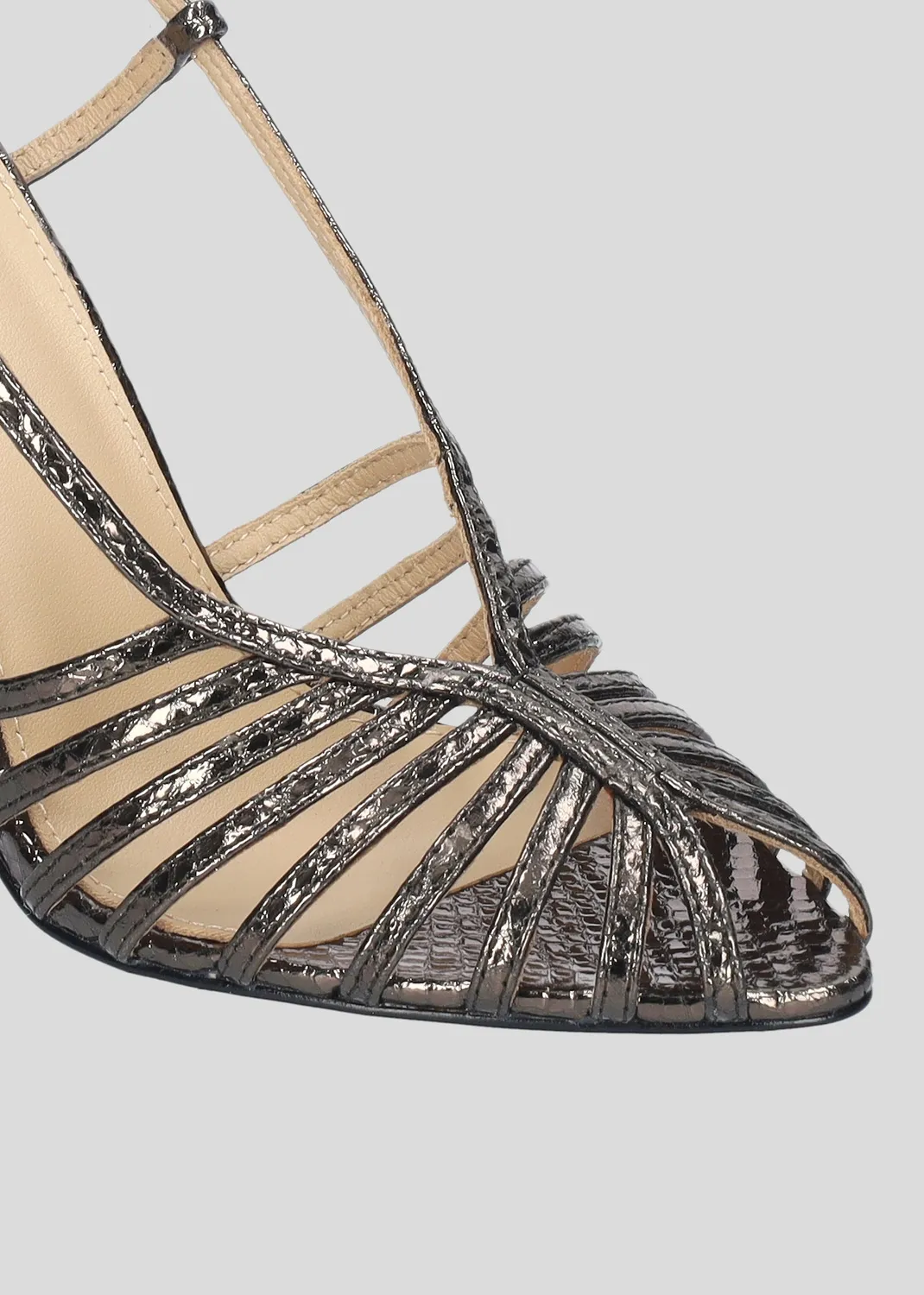 Lola Cruz Agata 95 sandales gris plomb talon 9,5 cm