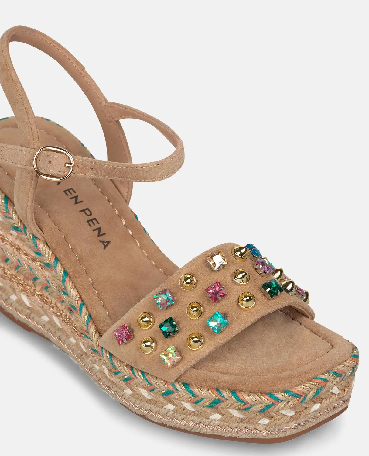 Alma en Pena V266103 espadrille compensée cuir sable