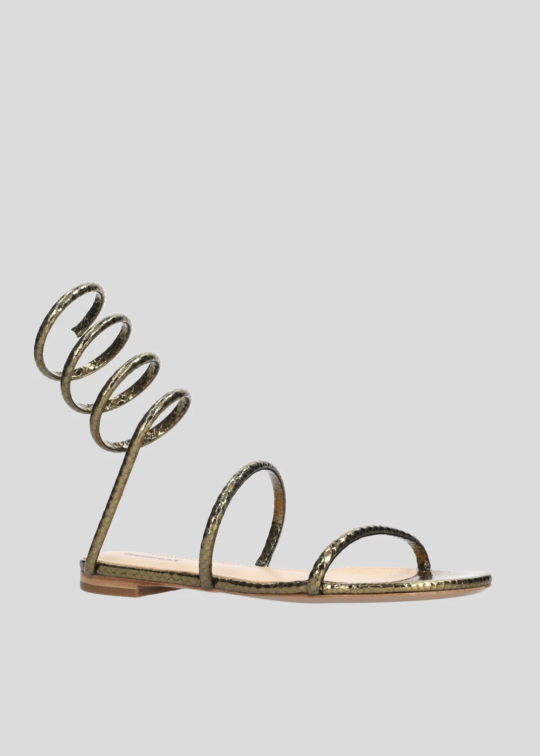 Lola Cruz Piale sandale plate kaki