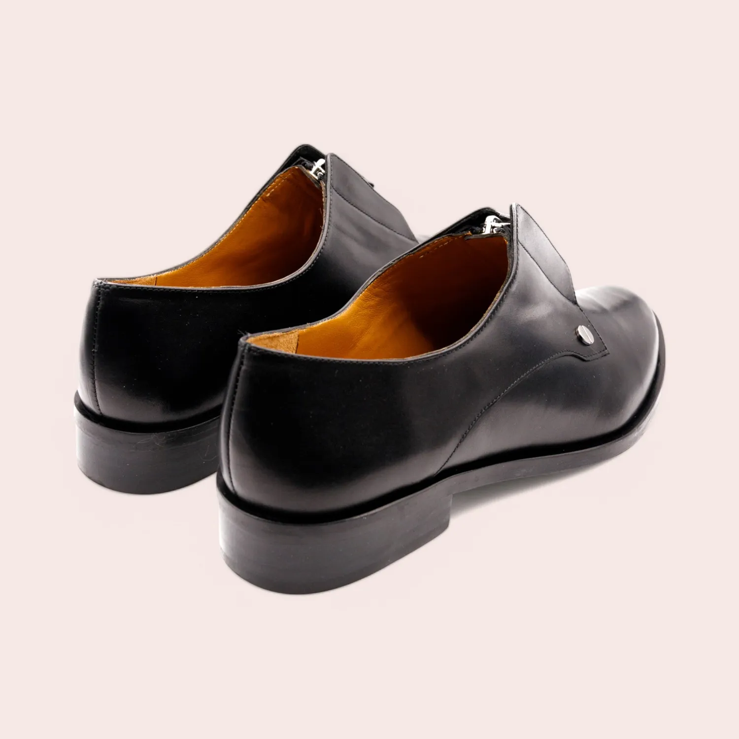 Karine Arabian Polo derby noir cuir 25 mm