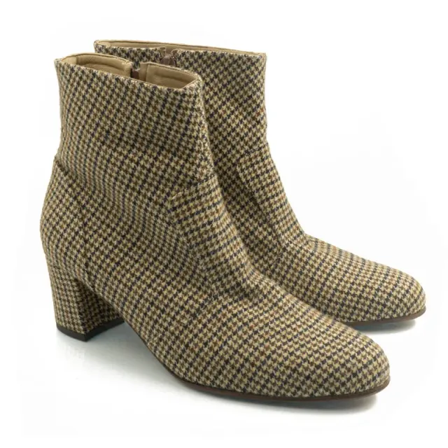 Bégum Paris Sherpa bottines tweed noir beige talon 5 cm