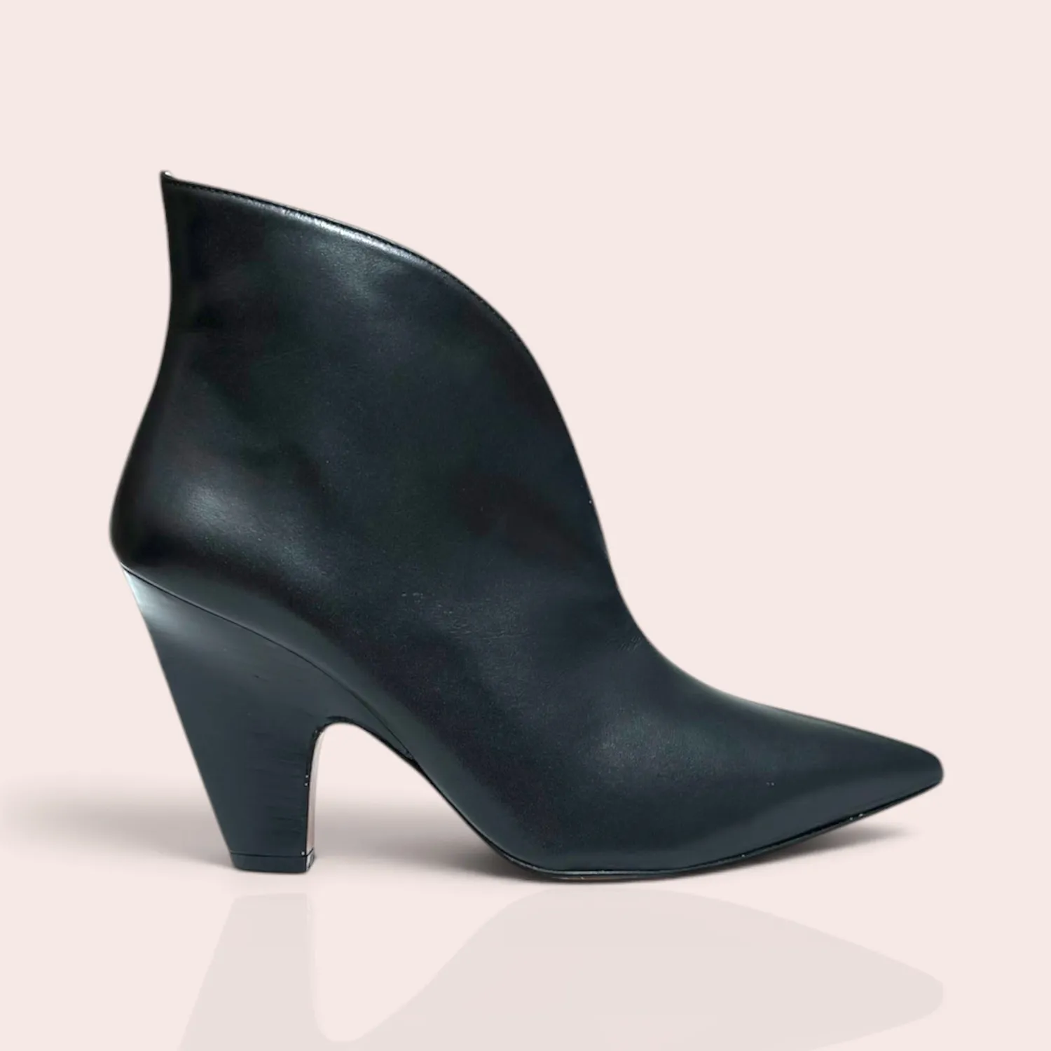 Karine Arabian Goncourt bottines cuir or bleu 85mm