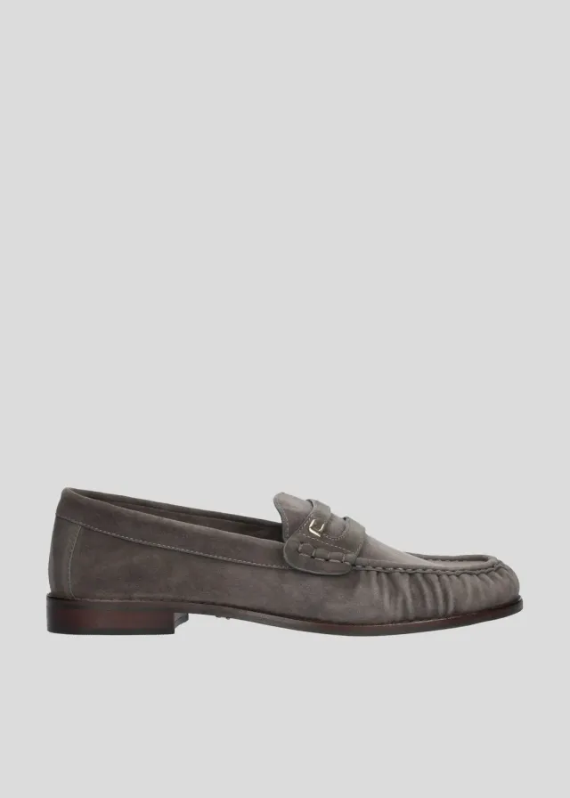 Lola Cruz Orea mocassins gris ville plat confort