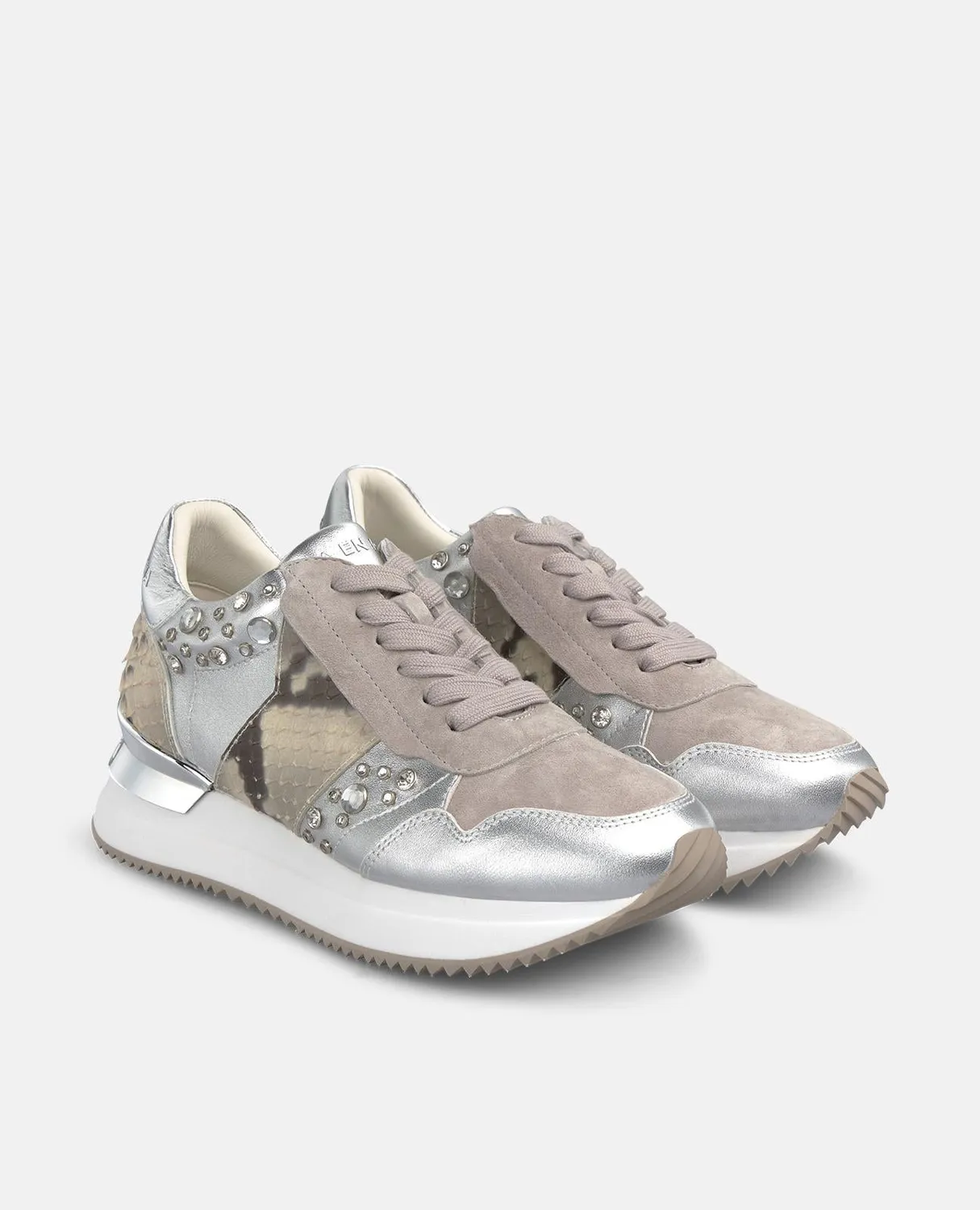 Alma en Pena I261104 sneakers cuir taupe plateforme
