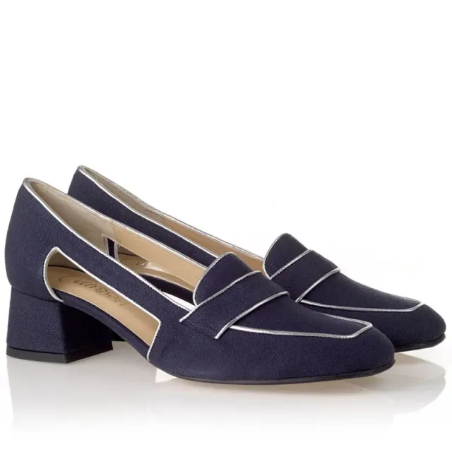 Bégum Paris Milan mocassins toile talon 4cm