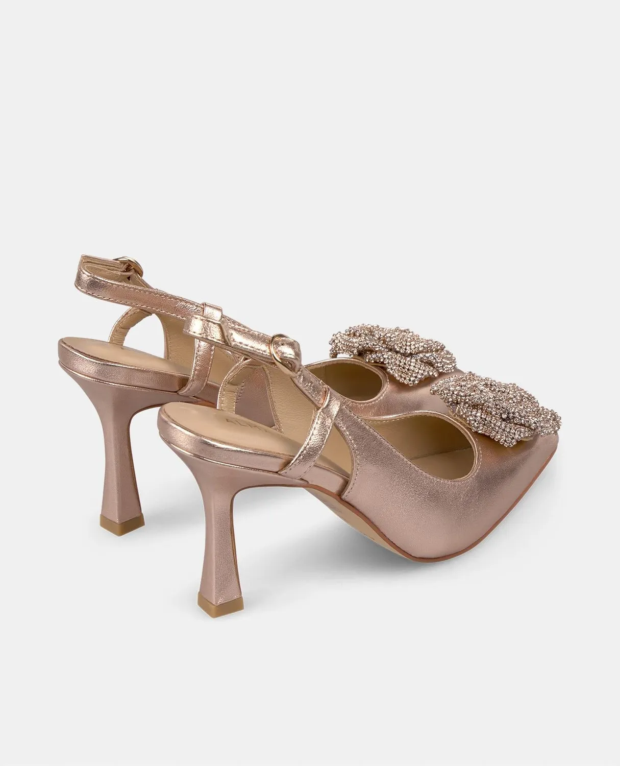 Alma en Pena V250623 escarpins cuir rose talon 9 cm
