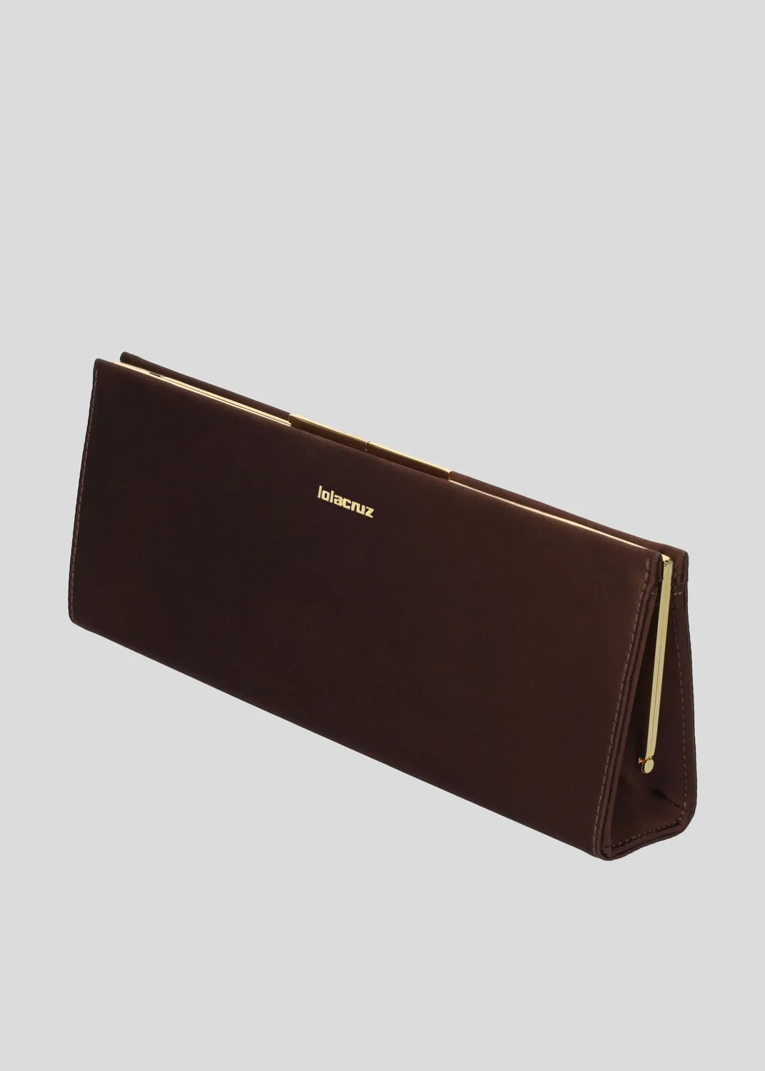 Lola Cruz Écla pochette soirée marron