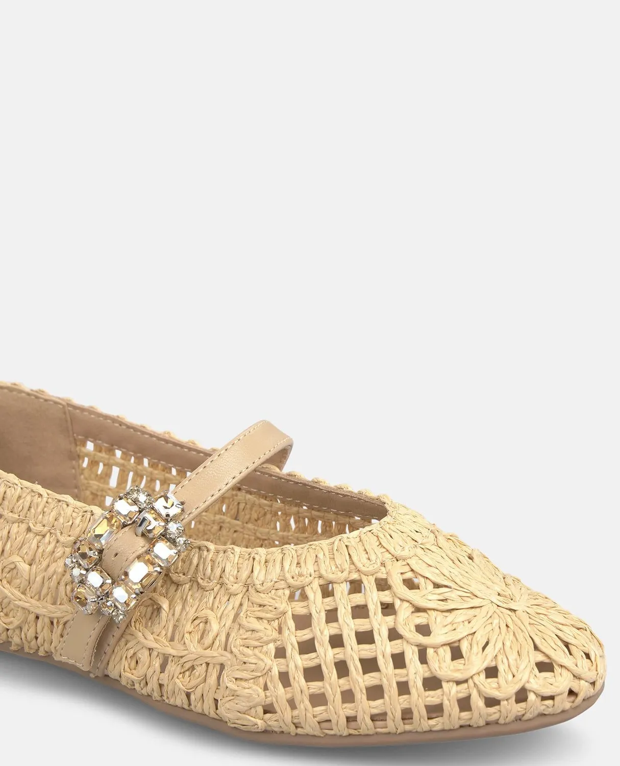 Alma en Pena V261201 ballerines rafia beige pointues