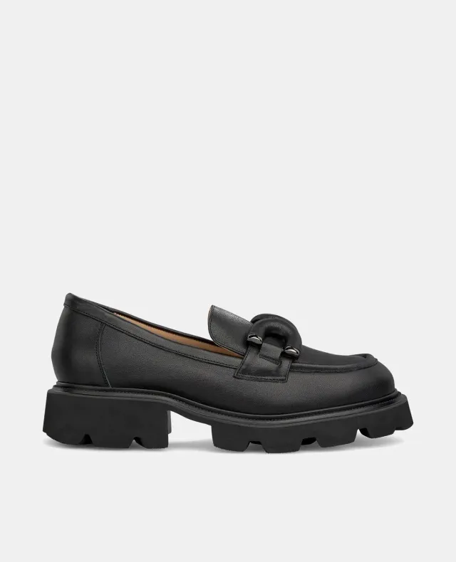 Alma en Pena I240898 mocassins noirs plateforme 3,8 cm