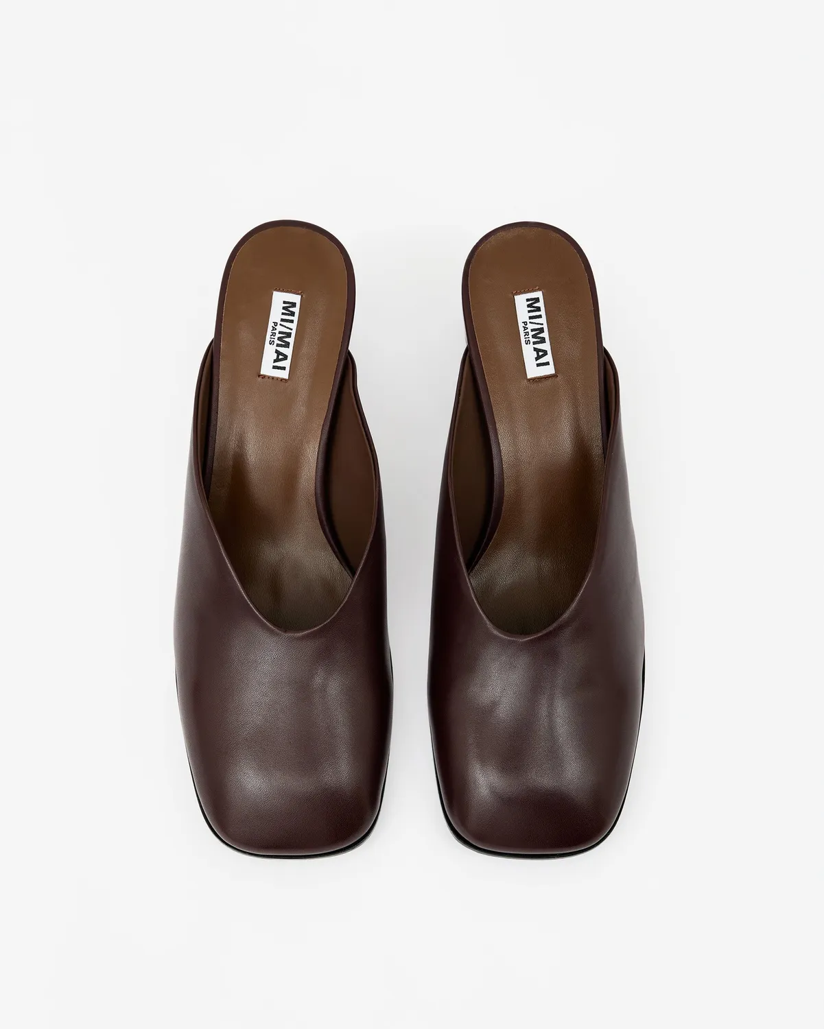 Mi/Mai Junya II Low sabot bordeaux cuir