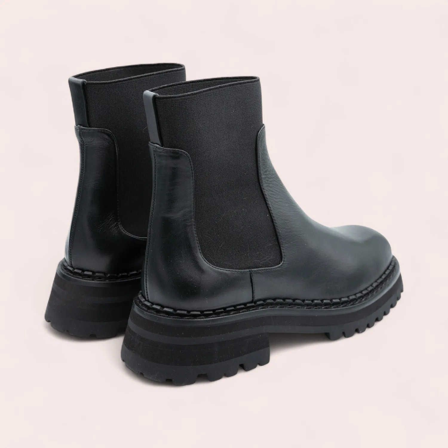 Karine Arabian CABLE bottine cuir noir 40 talon 30mm