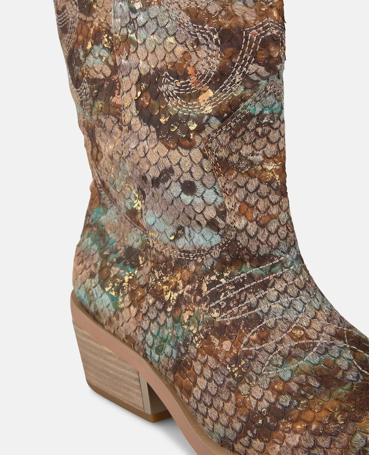 Alma en Pena V260254 bottes cowboy camel cuir 5 cm