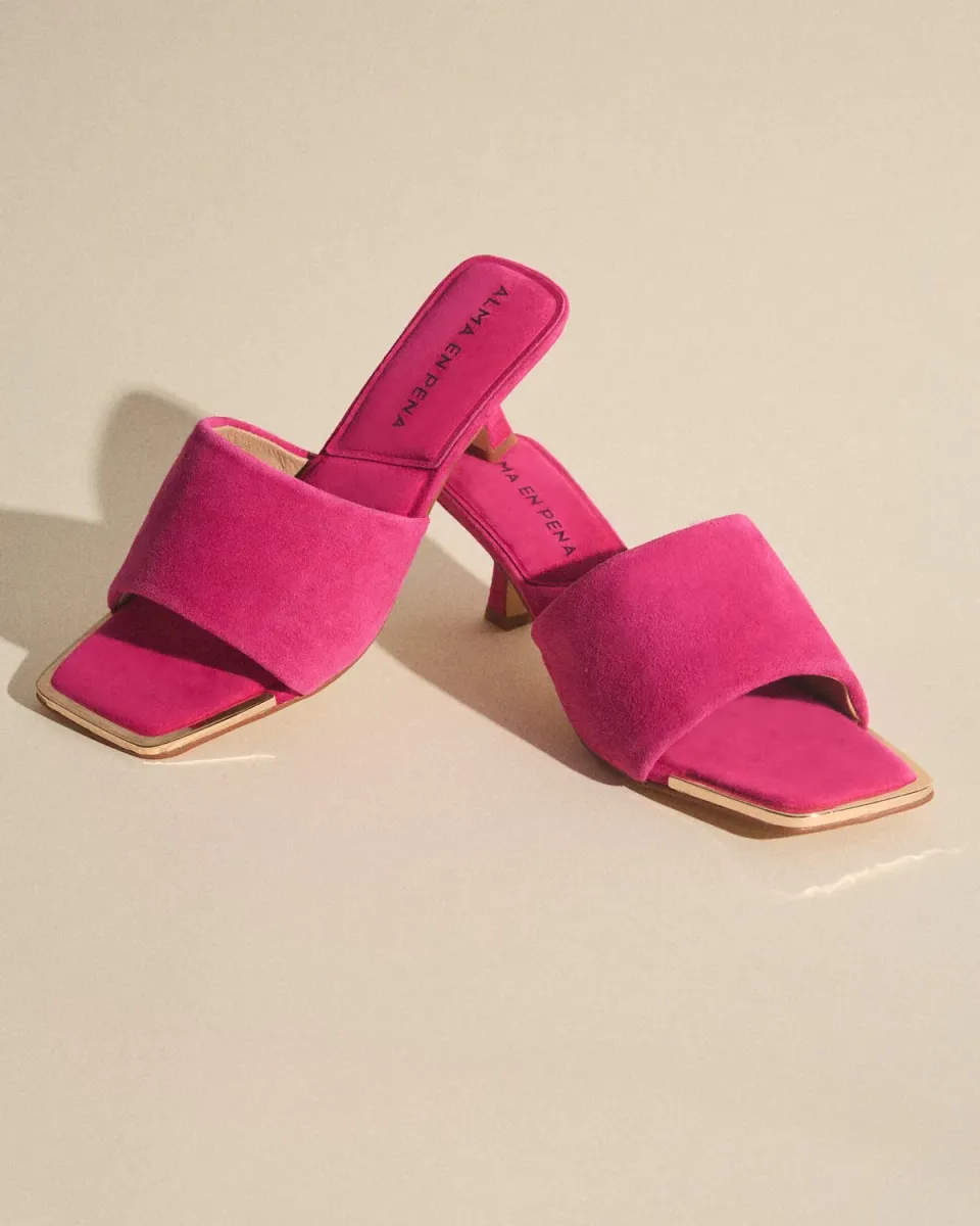 Alma en Pena V263286 sandales fuchsia cuir talon 5 cm