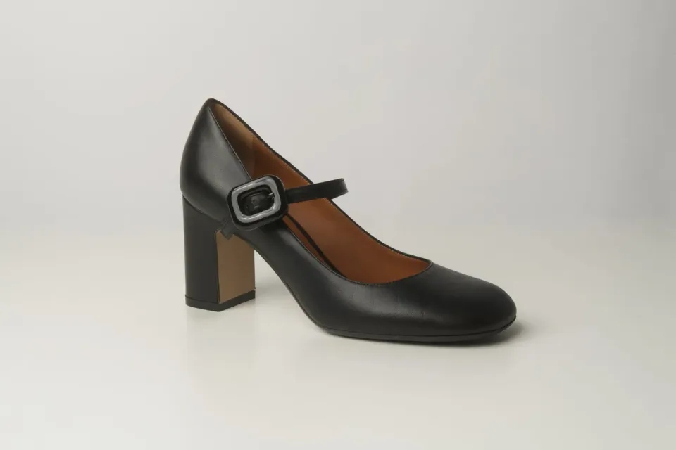 Matteo Pitti Mary Jane escarpins noirs à bride talon large