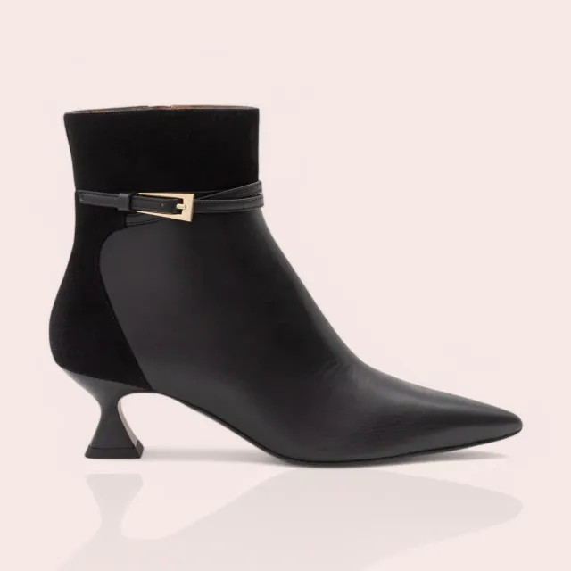 Karine Arabian Dana bottines cuir noir 50mm 36-41