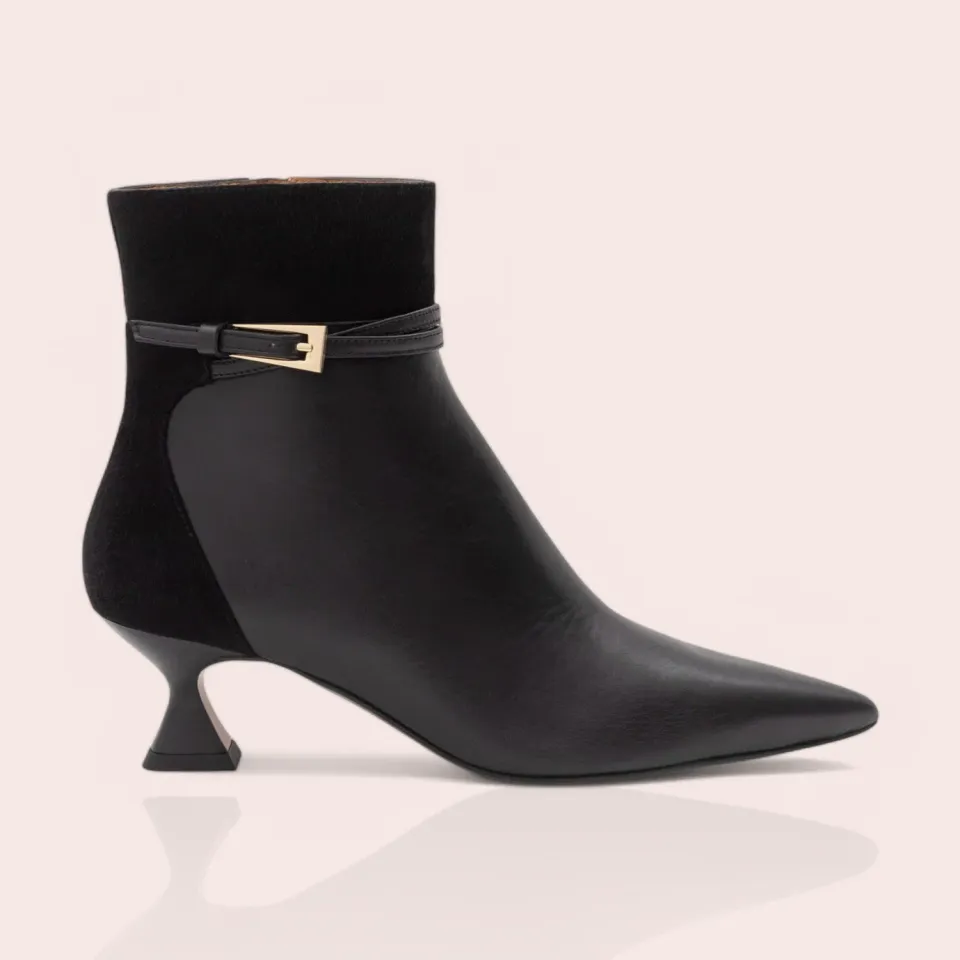 Karine Arabian Dana bottines cuir noir 50mm 36-41