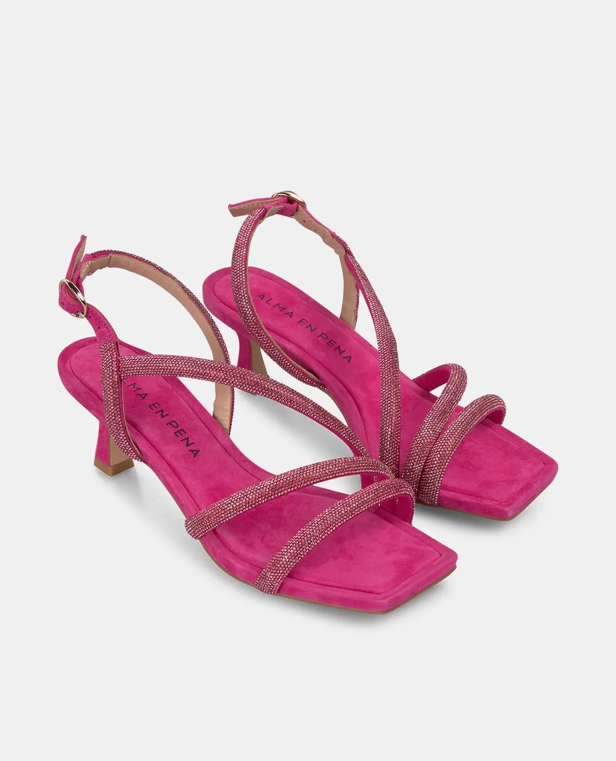 Alma en Pena V250860 sandales talon 6 cm fuchsia strass
