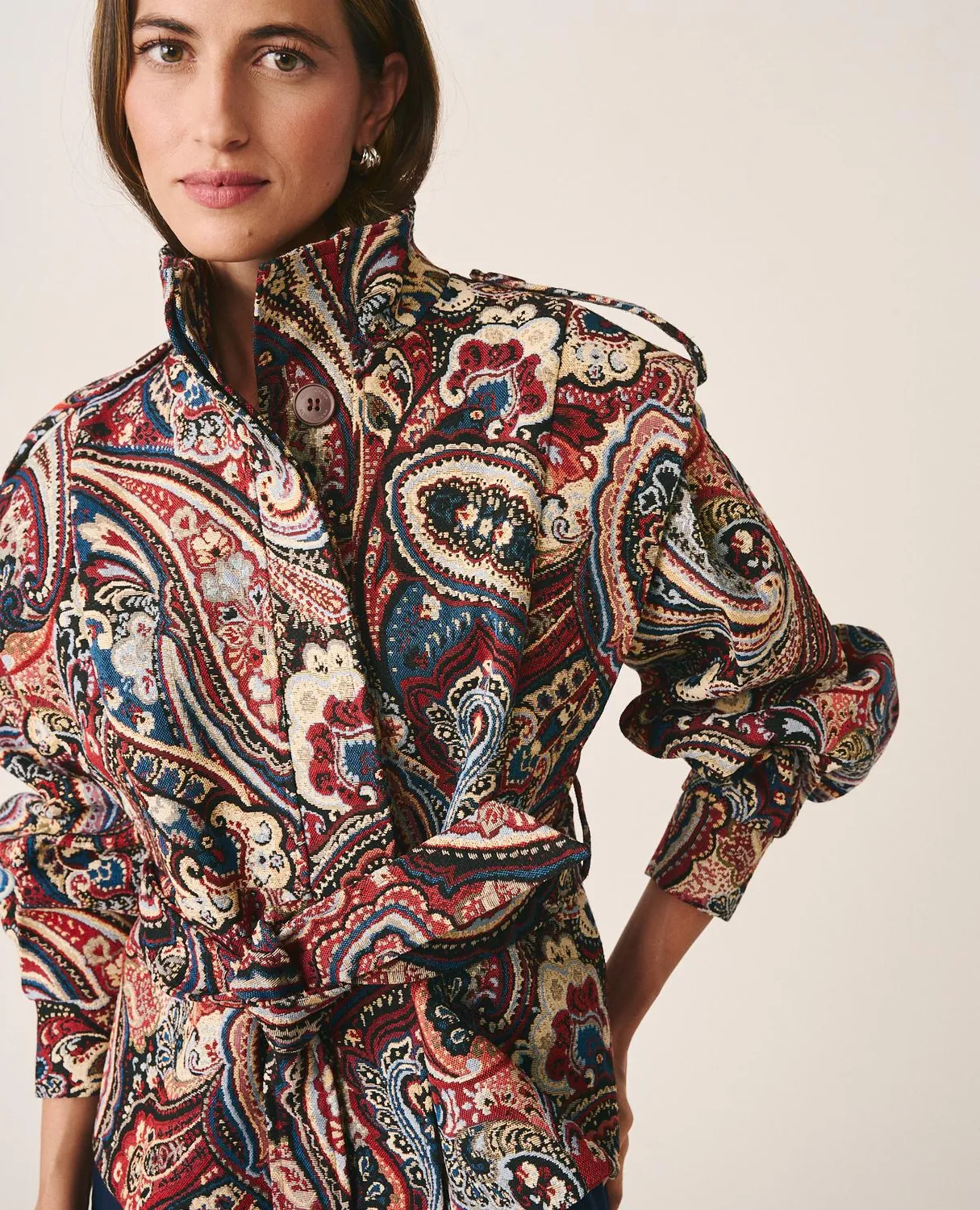 Alma en Pena I26CL1100 veste paisley coton multicolore