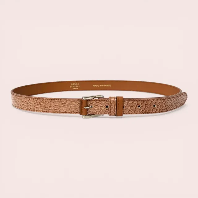 Karine Arabian Cadet ceinture cuir camel 23 mm