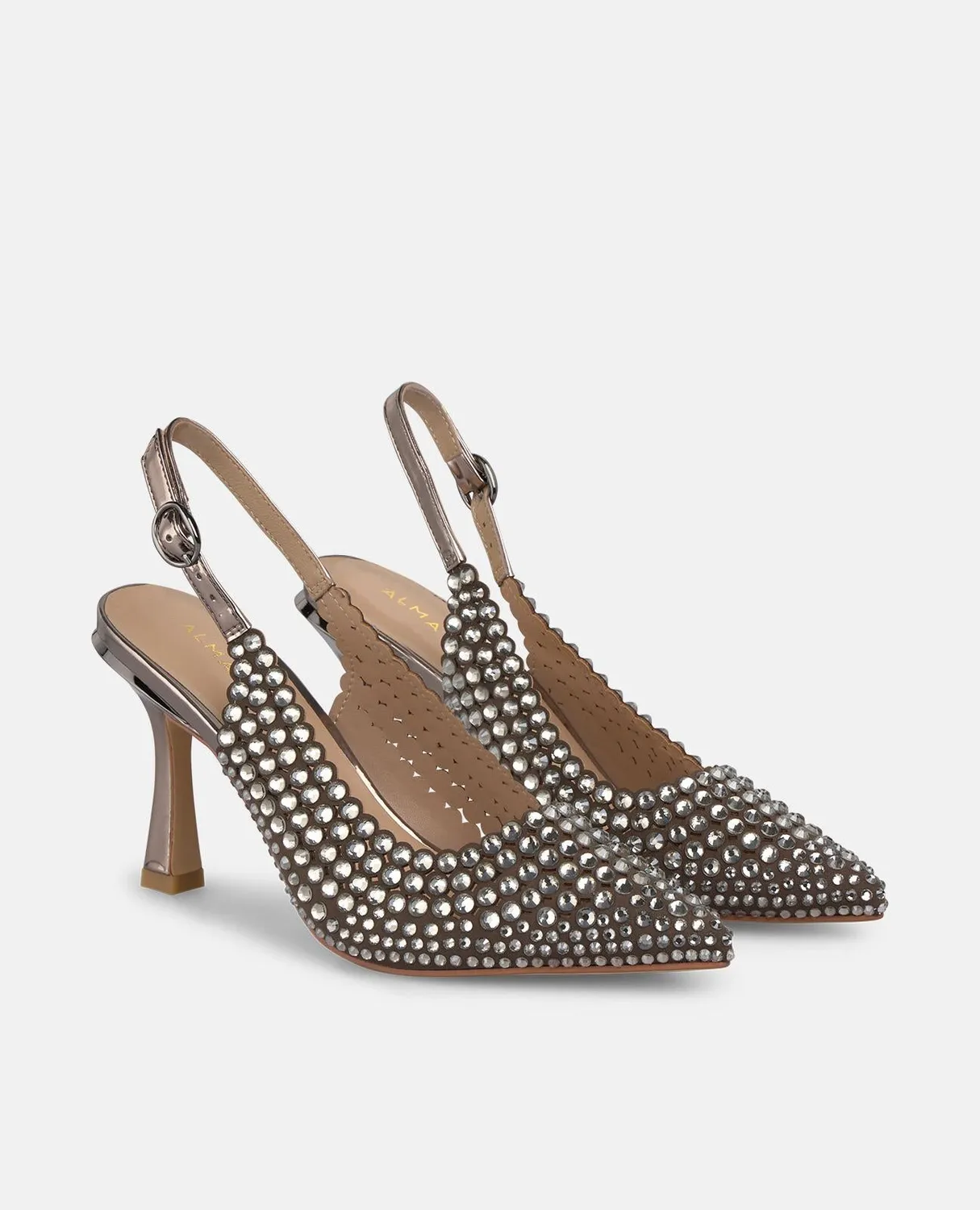 Alma en Pena I250408 escarpins argent strass talon 9 cm