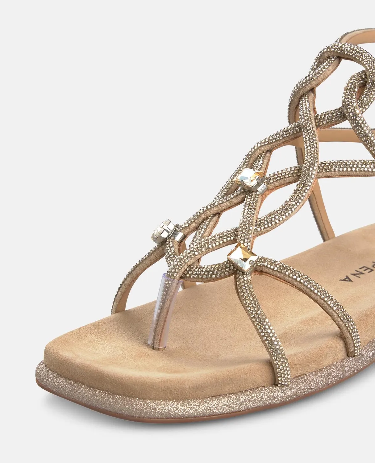 Alma en Pena V2551604 sandales plates strass sable