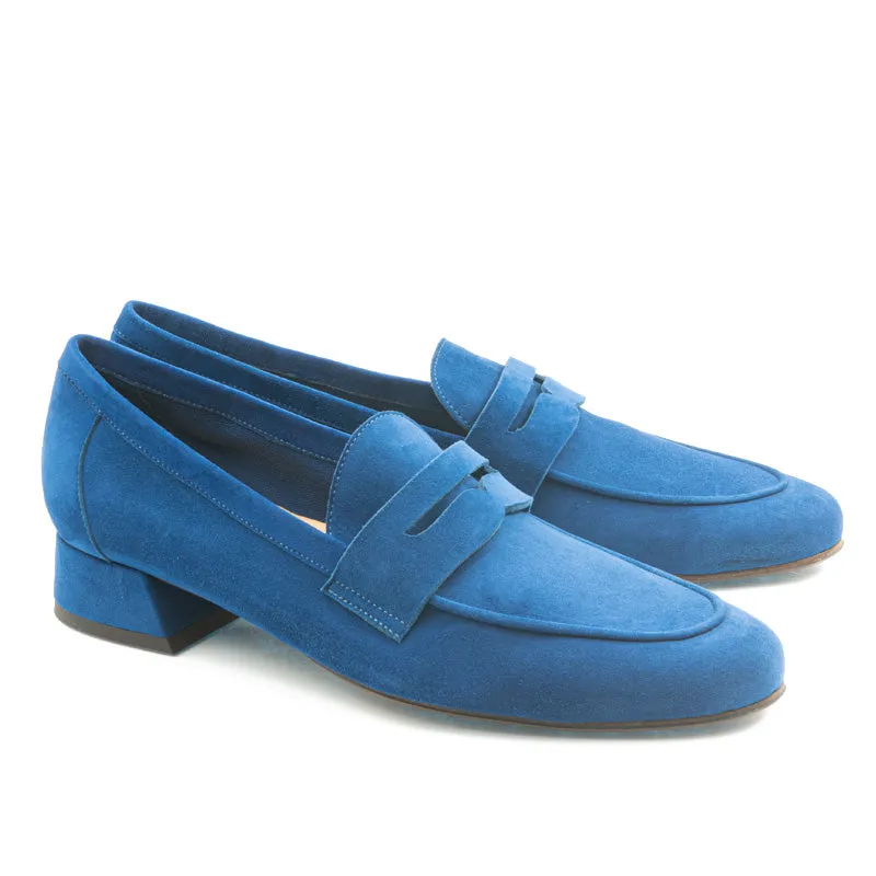 Bégum Paris Cheyenne mocassins bleu marine velours