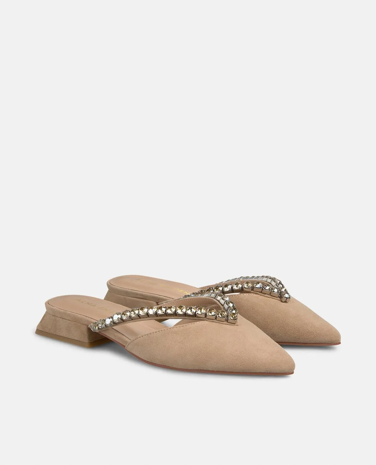 Alma en Pena V250485 mule plate arena strass cuir