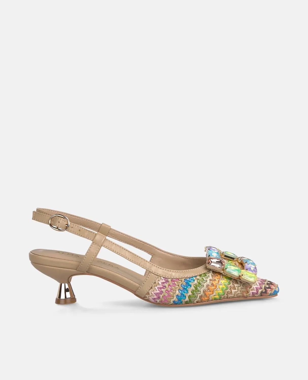 Alma en Pena V265201 escarpins rafia multi talon 4,5 cm