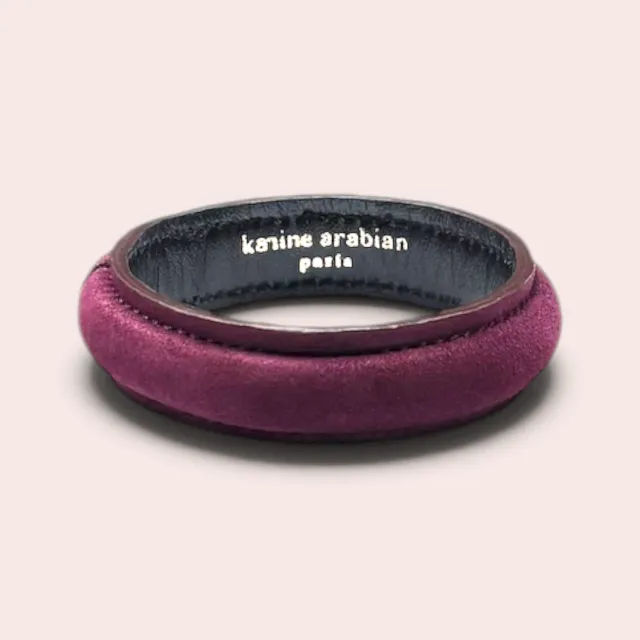 Karine Arabian JONC bracelet velours prune 63mm