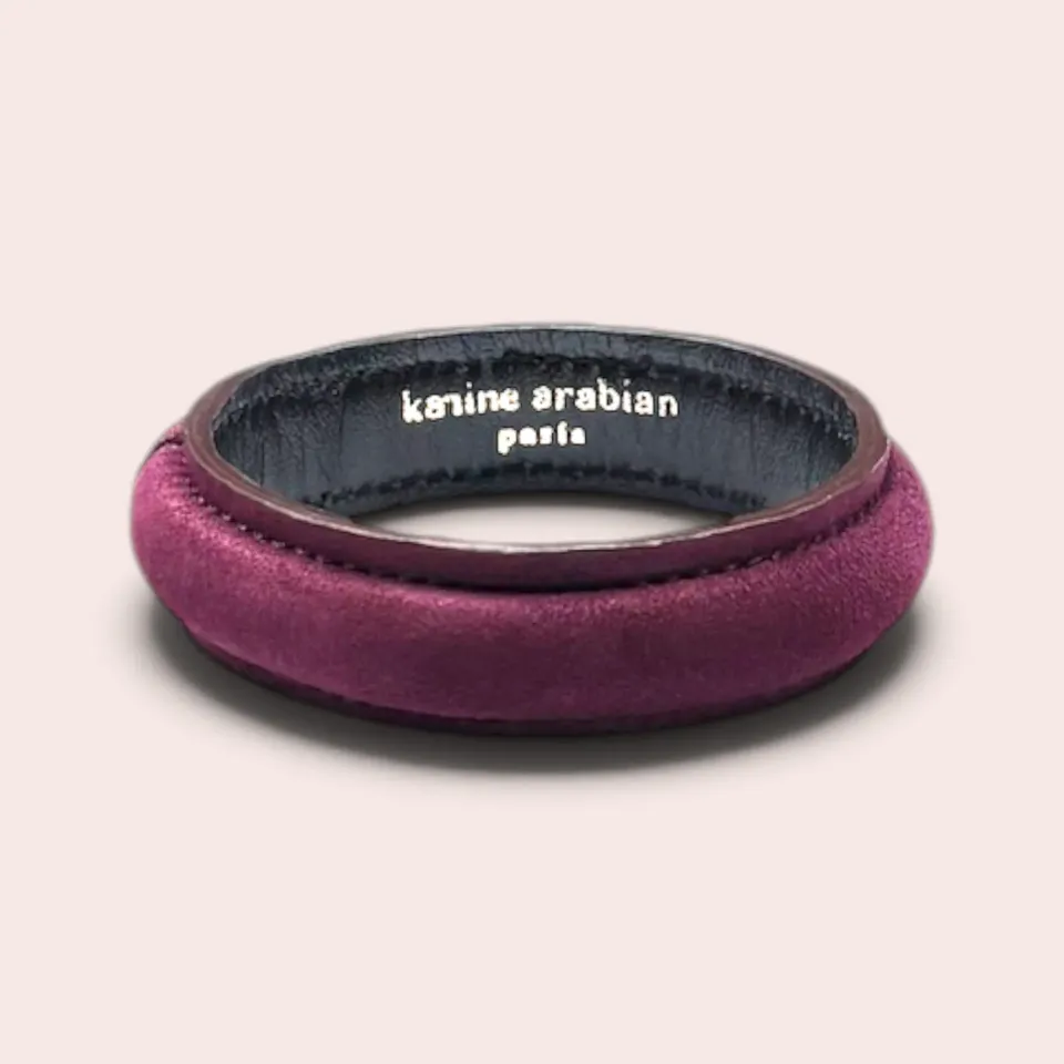 Karine Arabian JONC bracelet velours prune 63mm