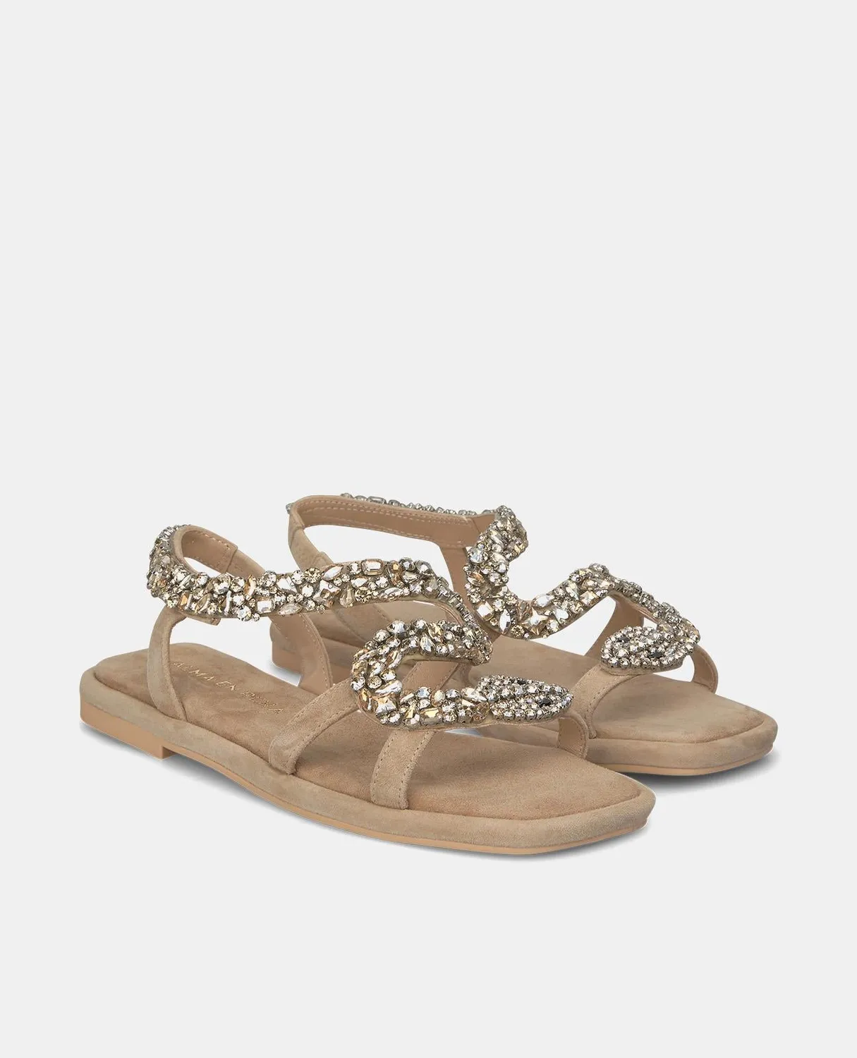 Alma en Pena V240820 Sandales Plates Serpent Strass Arena