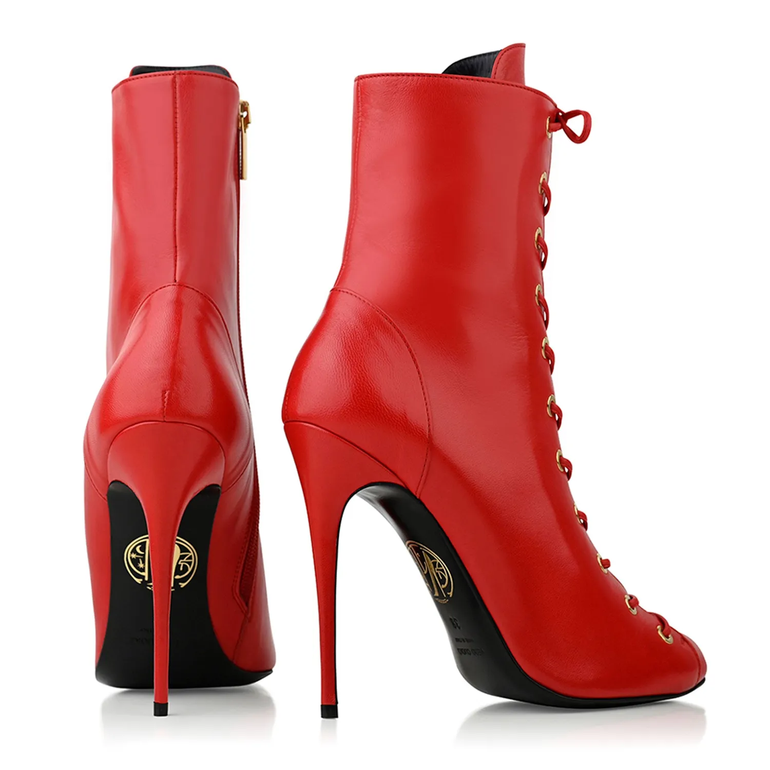 Maison Ernest Bandit Bottine 120 rouge cuir mat