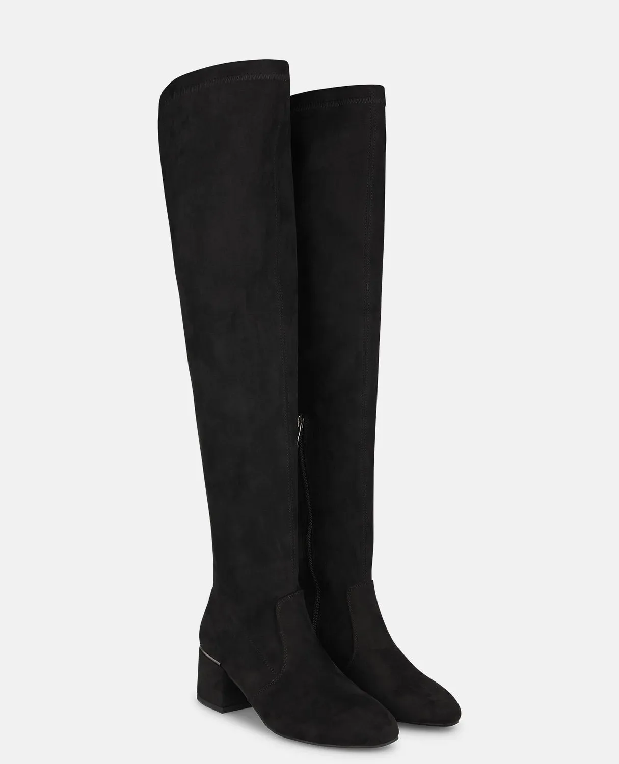 Alma en Pena I2652092C botte haute noire textile talon 5,5 cm