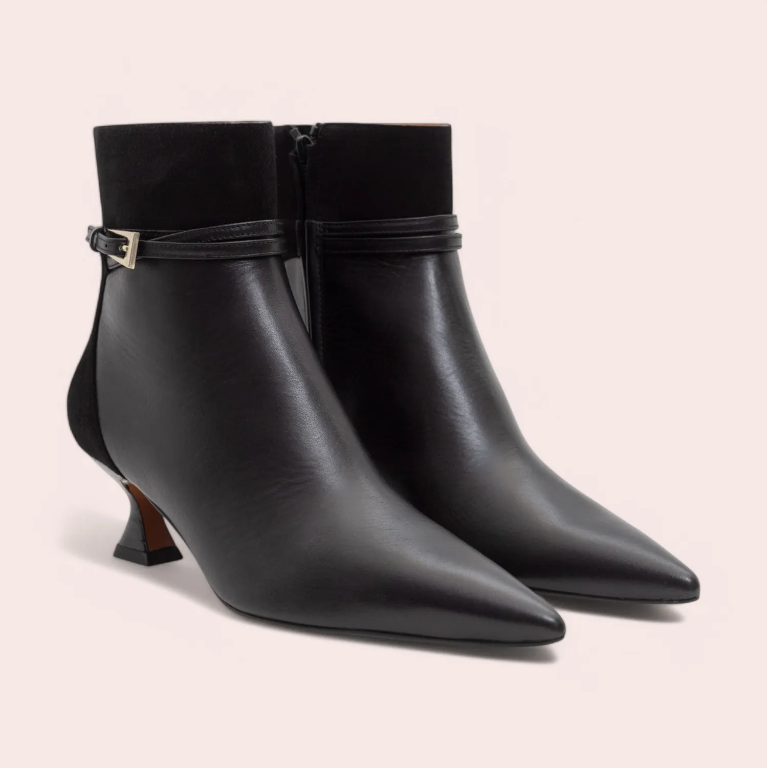Karine Arabian Dana bottines cuir noir 50mm 36-41