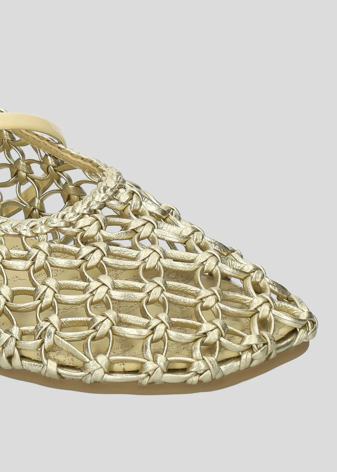Lola Cruz Gara Ballerina ballerines doré cuir