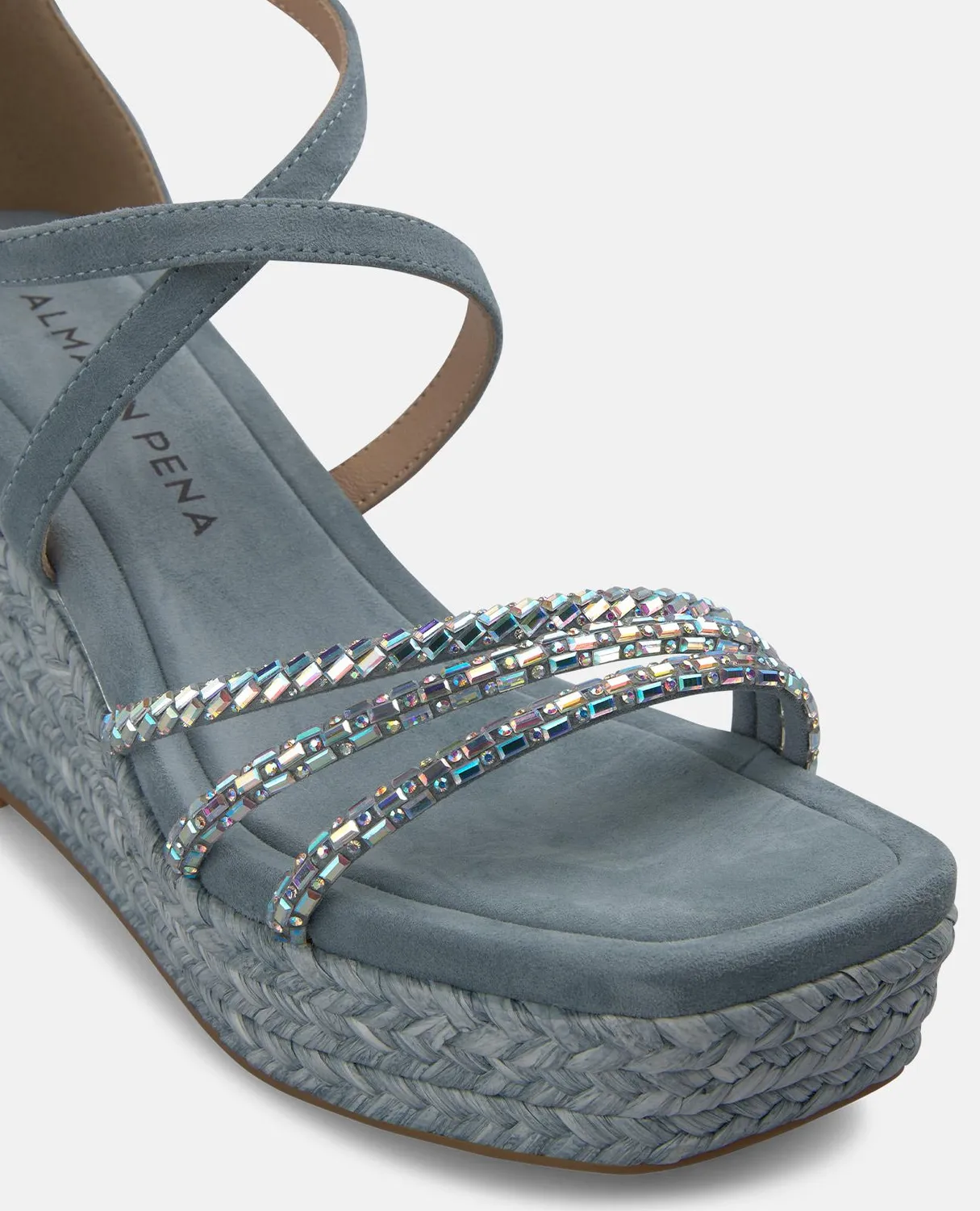 Alma en Pena V265508 sandales compensées jeans 9 cm