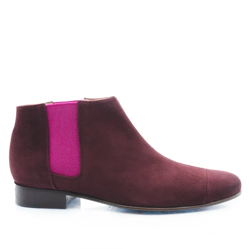 Bégum Paris Lucrèce bottines grenat talon 2 cm