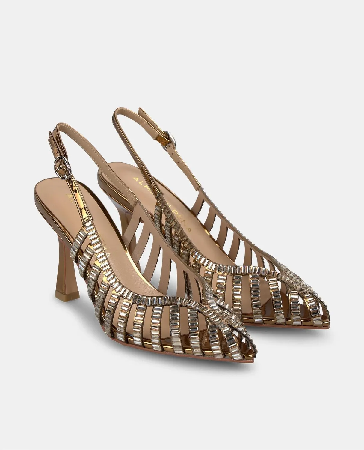 Alma en Pena V250622 escarpins bronze cristal 9 cm