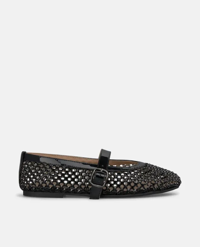 Alma en Pena V261255 ballerines noires strass brillantes