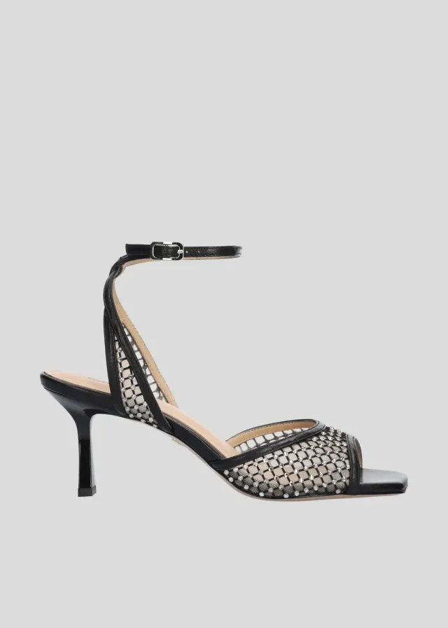 Lola Cruz Carmen 65 sandales à talons noires talon 6,5 cm