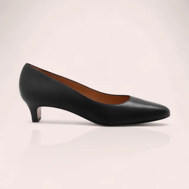 Karine Arabian Rita escarpin cuir noir talon 40 mm