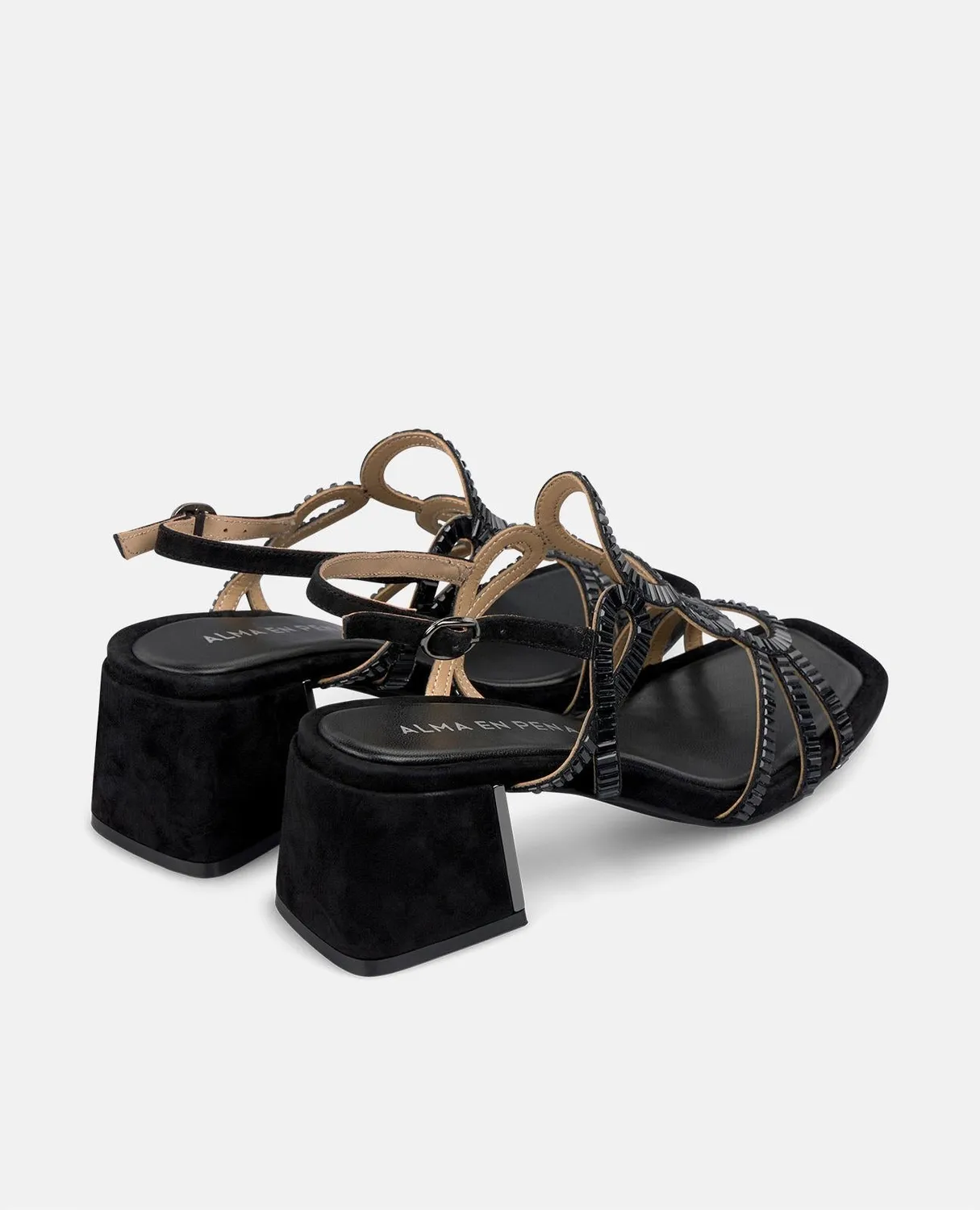 Alma en Pena V250969 sandales noires talon 6 cm