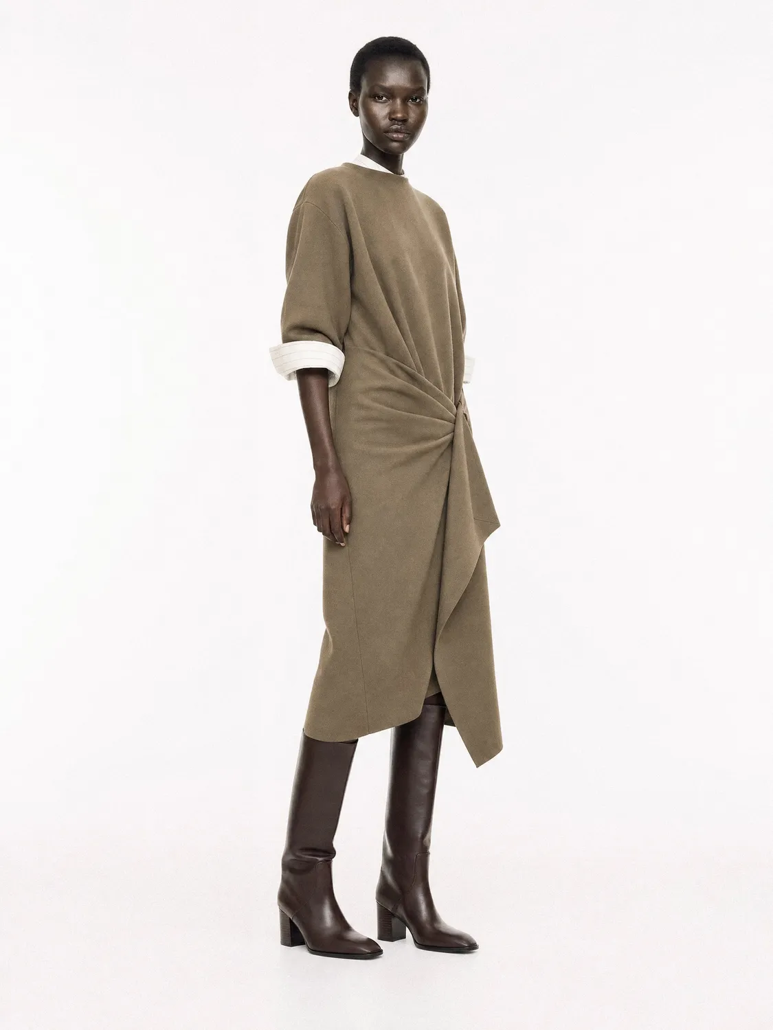 Mi/Mai Aran Chocolate bottes cuir talon bloc