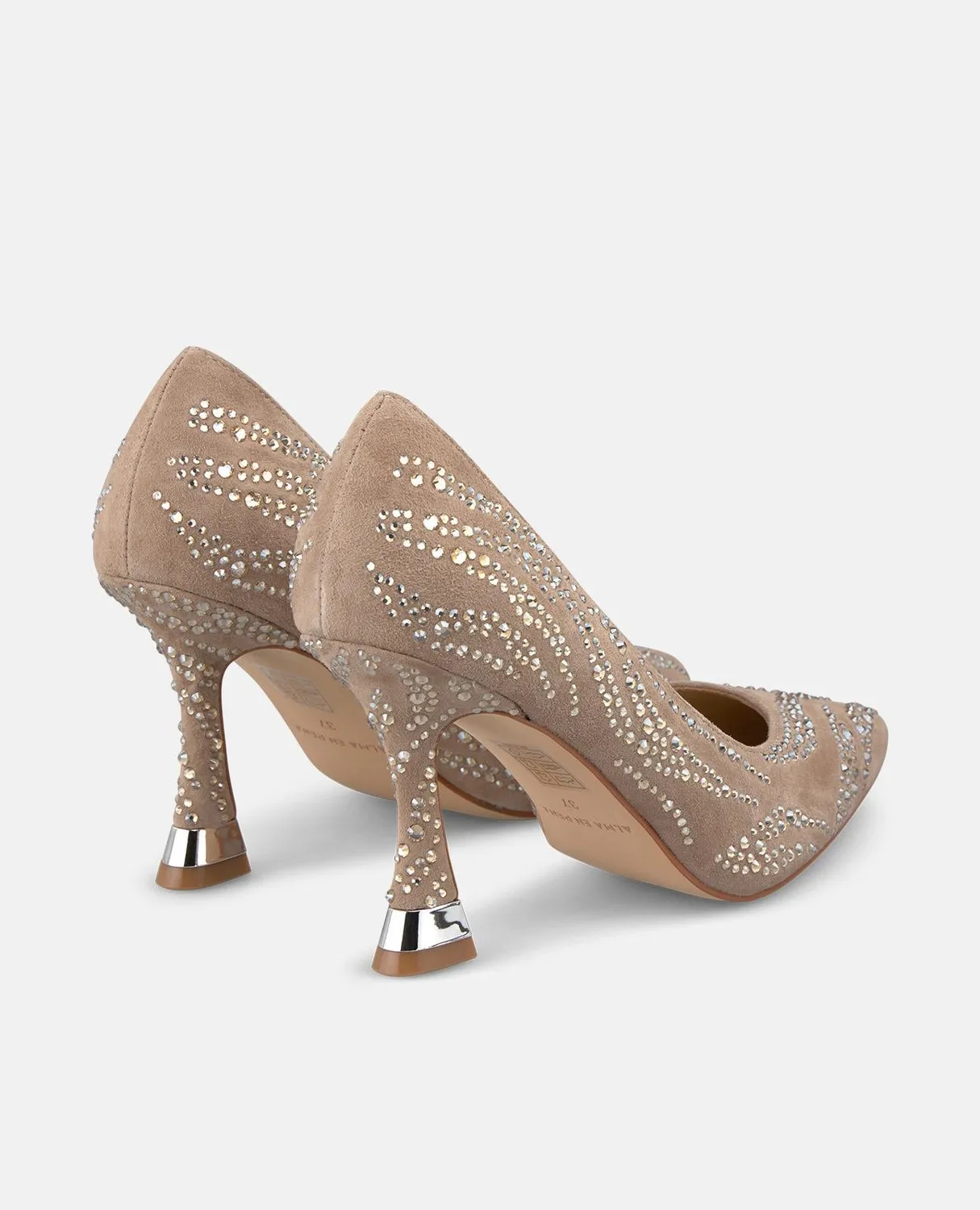 Alma en Pena I250431 escarpins vison strass 9 cm