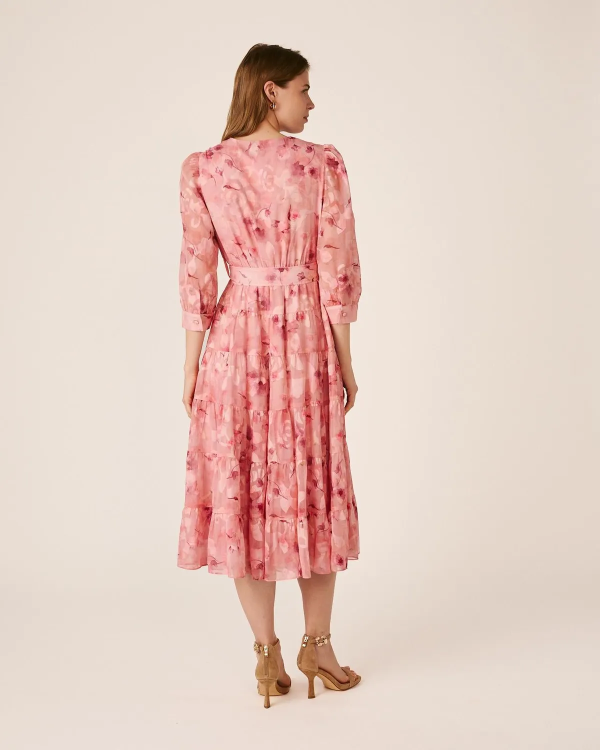 Alma en Pena V26CL0225 robe longue gaze rose