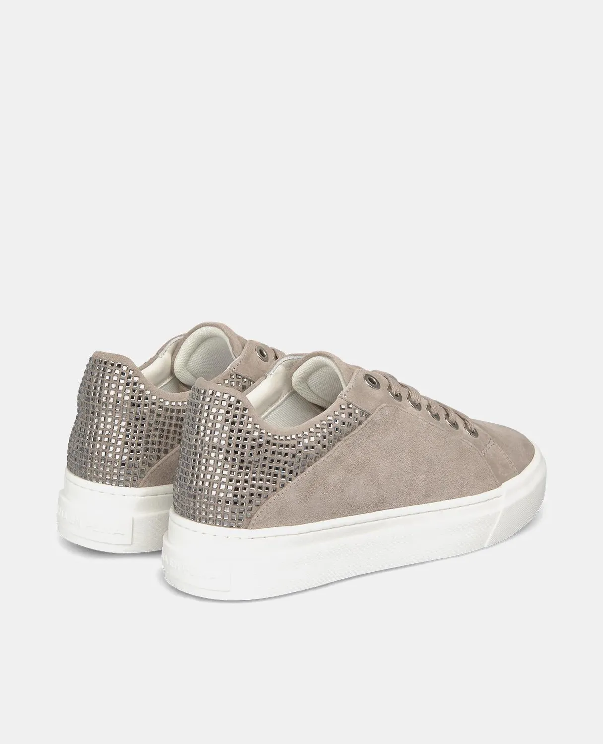 Alma en Pena I241206 sneaker taupe strass plateforme 3,8 cm