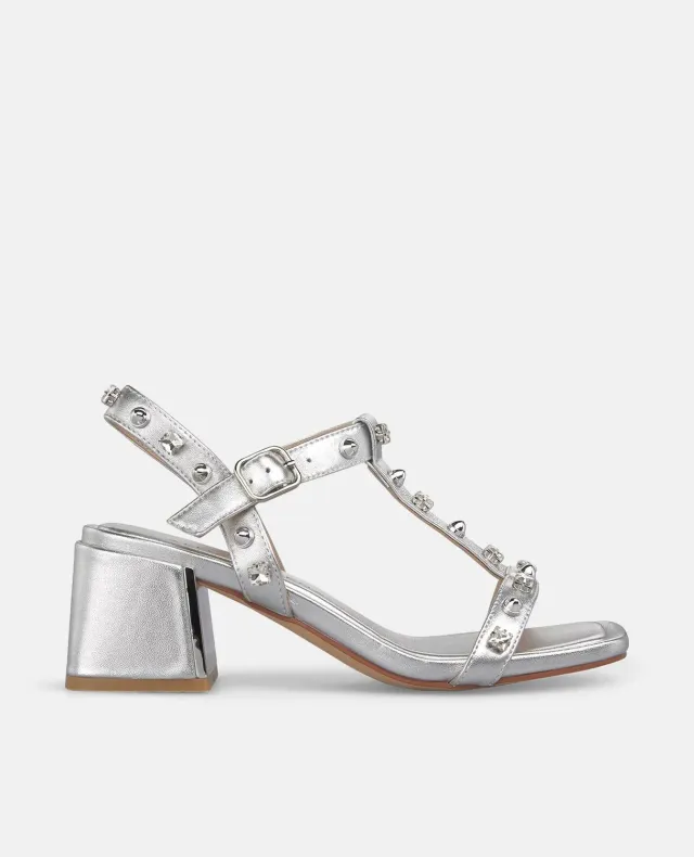 Alma en Pena V263106 sandales argent cuir talon 6 cm